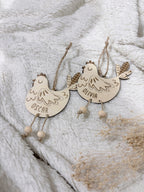 Gepersonaliseerd Houten Paasornament Kip met Naam | Paasdecoratie