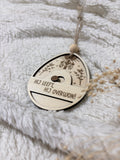 Houten Paasornament “Hij Leeft, Hij Overwon” | Christelijke Paasdecoratie