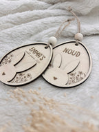 Gepersonaliseerd Houten Paasornament “Eerste Pasen” met Naam