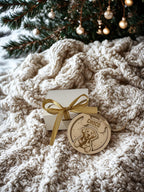 Gepersonaliseerd houten hondenornament met naam