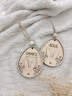 Gepersonaliseerd Houten Paasornament “Eerste Pasen” met Naam