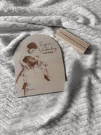 Gegraveerd houten fotobord | Persoonlijk Vaderdag cadeau