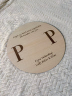 Houten handafdruk bord voor papa | Gepersonaliseerd Vaderdag cadeau