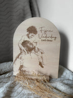 Gegraveerd houten fotobord | Persoonlijk Vaderdag cadeau