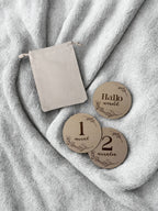 Houten mijlpaal bordjes baby Botanisch