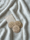 Houten mijlpaal bordjes baby Wildflowers