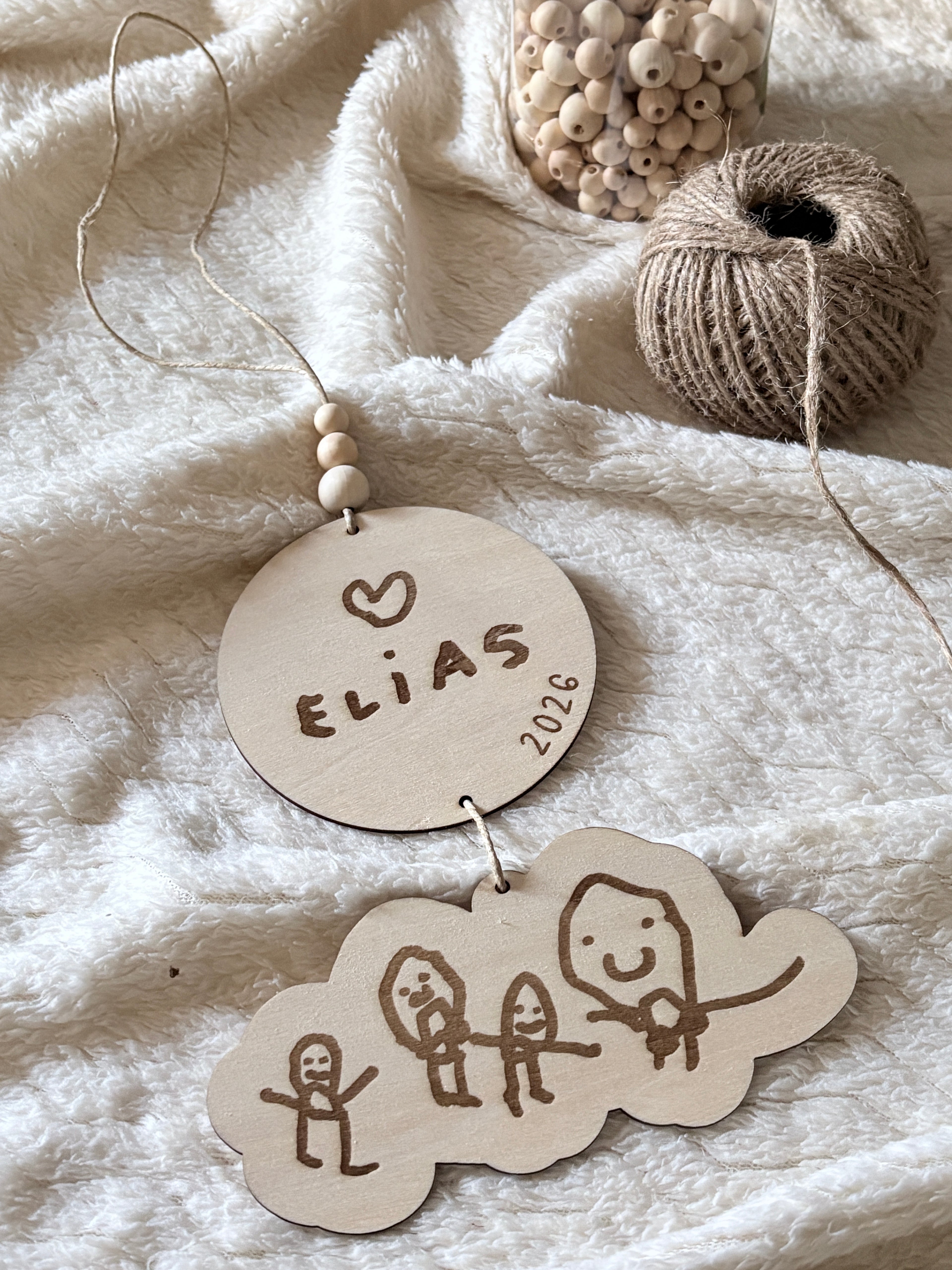 Houten hanger | Tekening van je kind