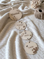 Houten hanger set | Gepersonaliseerd voor mama