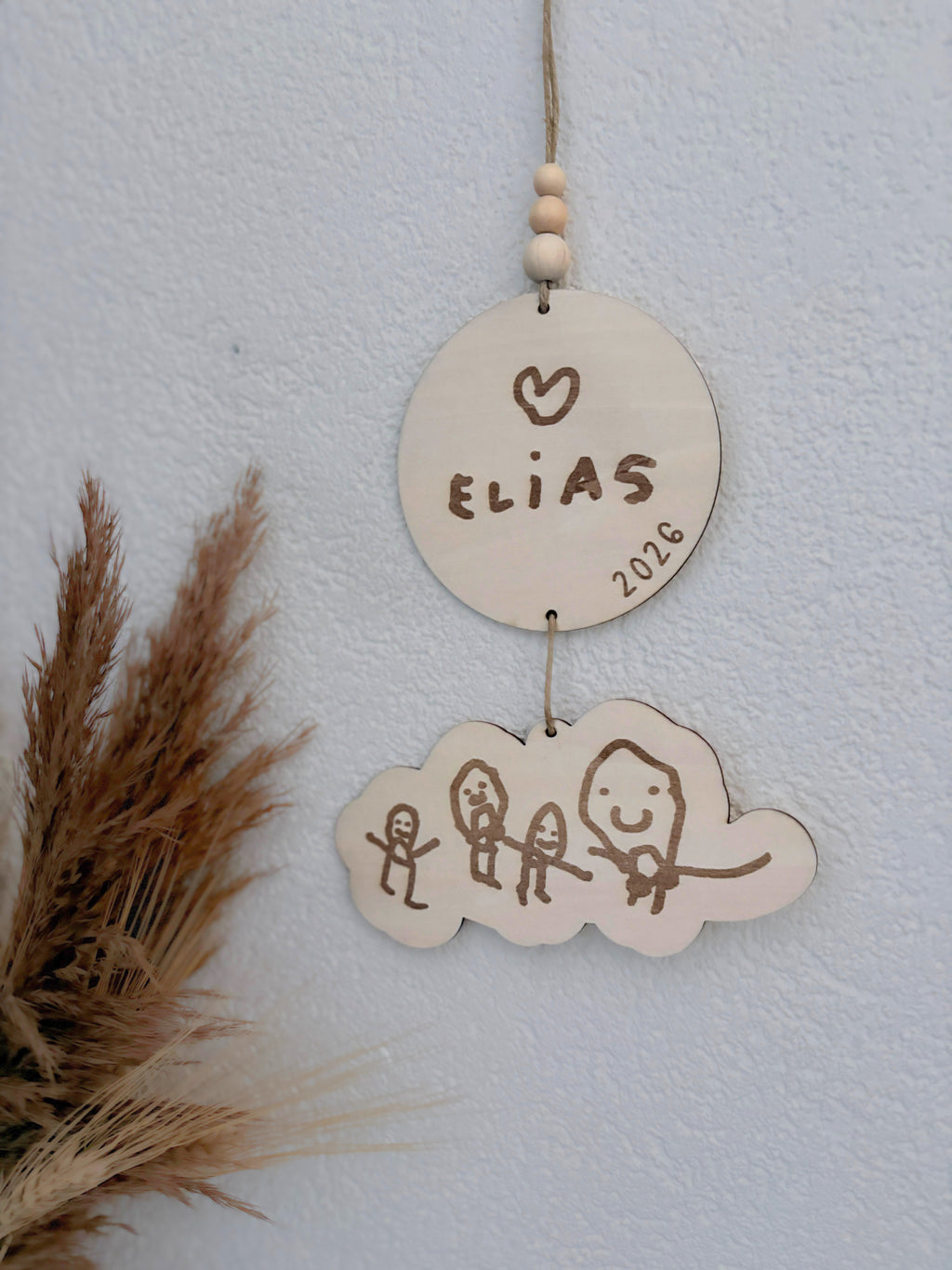 Houten hanger | Tekening van je kind