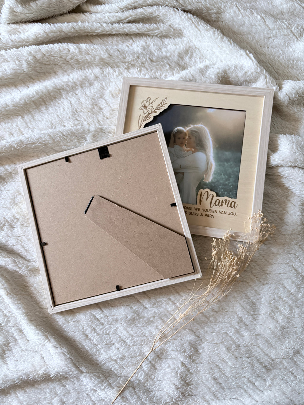 Houten fotolijst | Mama met persoonlijke tekst