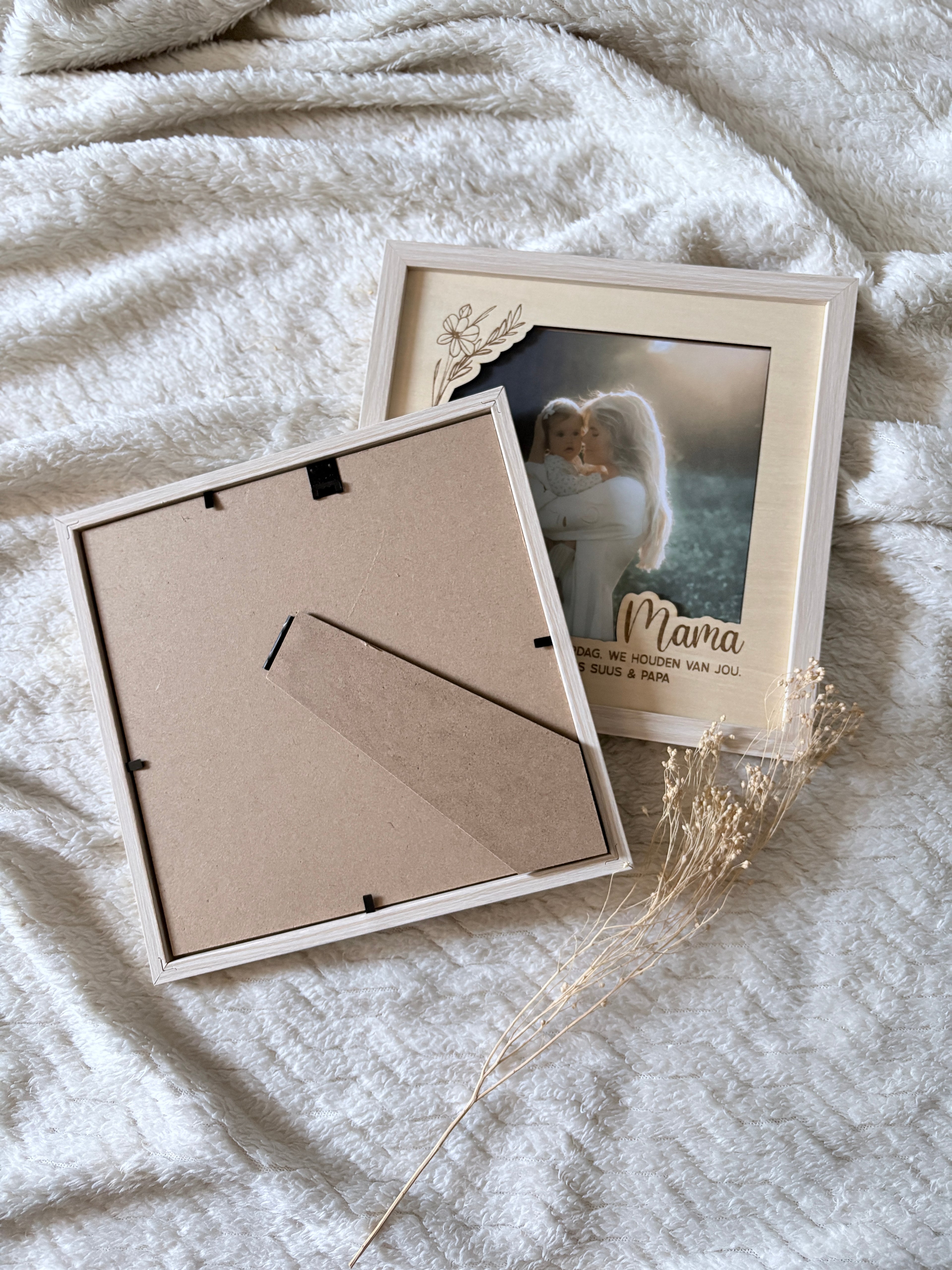 Houten fotolijst | Mama met persoonlijke tekst