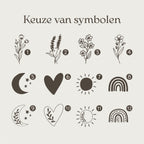 Houten tweeluik lijstje met naam | Minimalistisch design