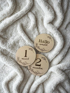 Houten mijlpaal bordjes baby Botanisch