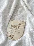 Gepersonaliseerde houten geboortehanger met naam
